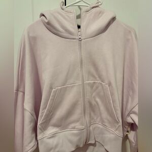 adidas Light Pink Zip-Up Hoodie
